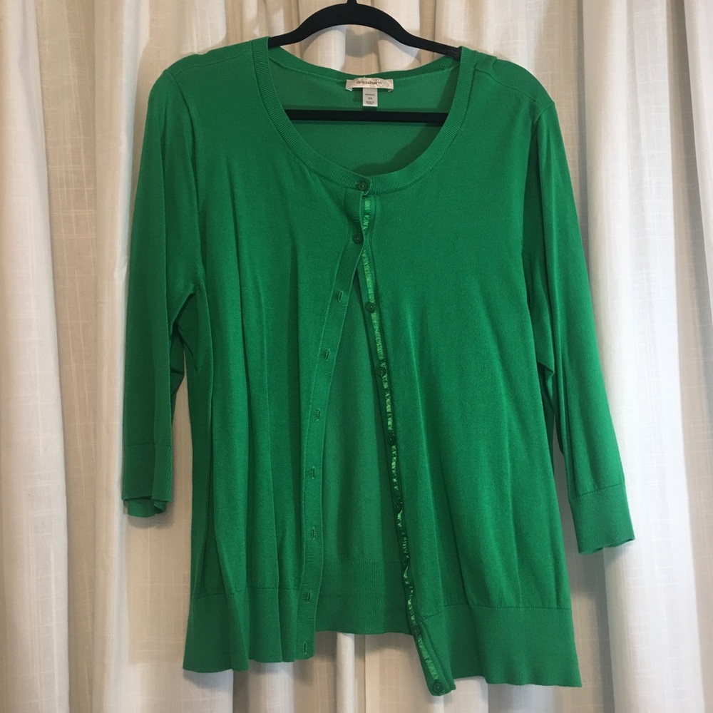 Green Button Up Cardigan